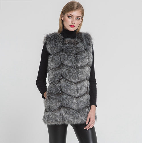 Elise Faux Fur Vest Vest - Last Minute Luxe